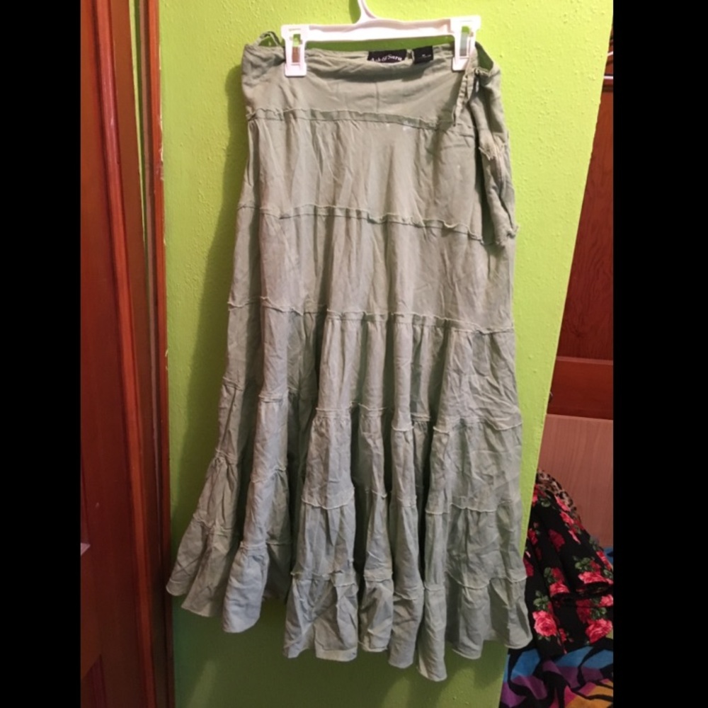 Green Bohemian Skirt M